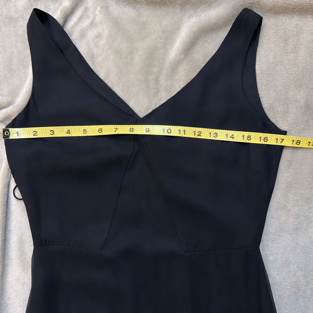 Albert Nipon Black Silk sleeveless Evening Dress Asym Hem Sz 4 - Picture 12 of 12